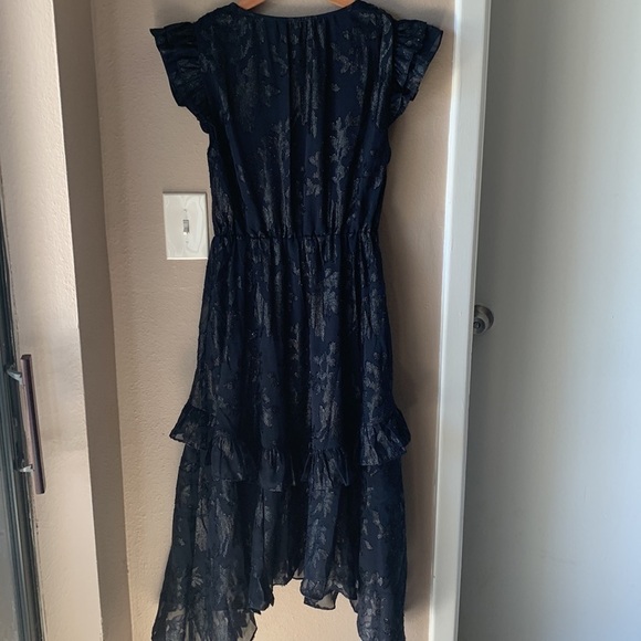 I.N.C. INTERNATIONAL CONCEPTS Ruffle Sleeve Sparkle Brit Prairie Dress - Picture 12 of 13